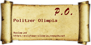 Politzer Olimpia névjegykártya