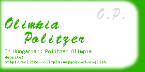 olimpia politzer business card